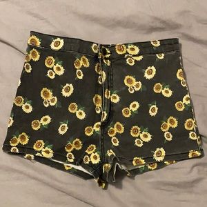 F21 Sunflower Shorts